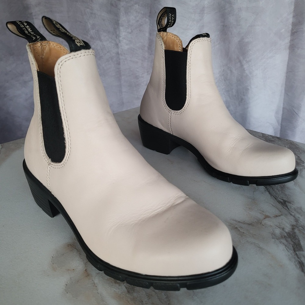 Blundstone 2160 Women's Heeled Chelsea Boots Pearl White Size 9.5 Women's